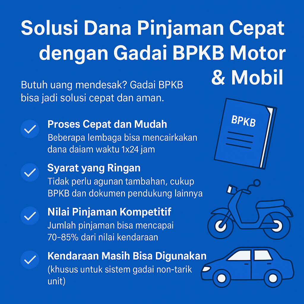 Solusi Dana Kilat | Kredit Jaminan BPKB Mobil dan Motor